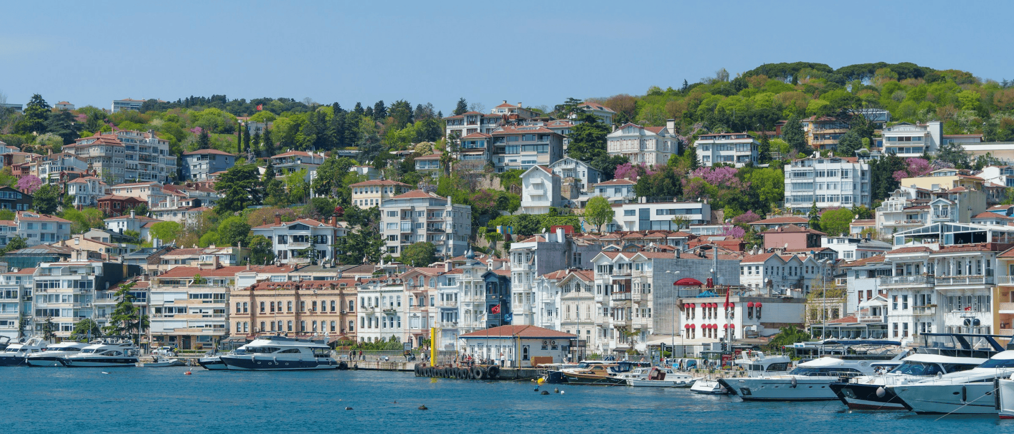 The waterfront promenade in the upscale Bebek neighborhood