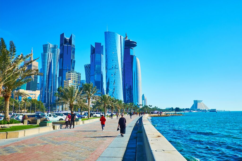 Downtown Doha and the Corniche