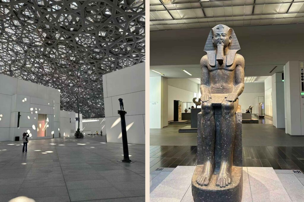 Exterior architecture of the Louvre Abu Dhabi on Saadiyat Island