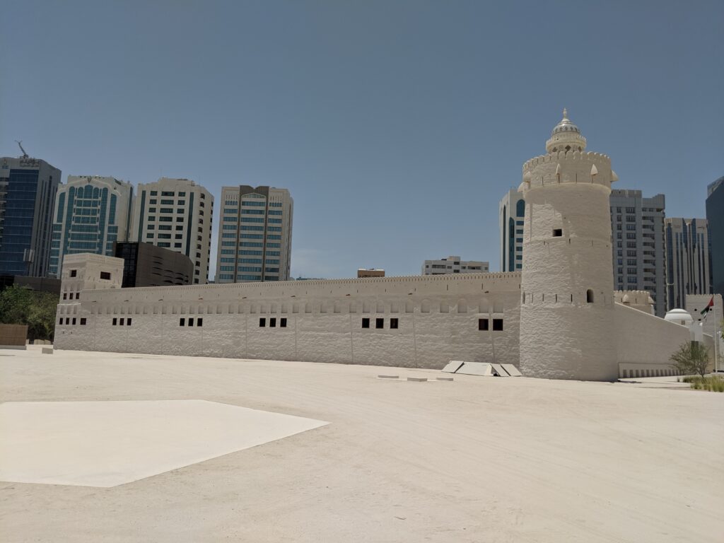 The ancient stone fort of Qasr Al Hosn in downtown Abu Dhabi
