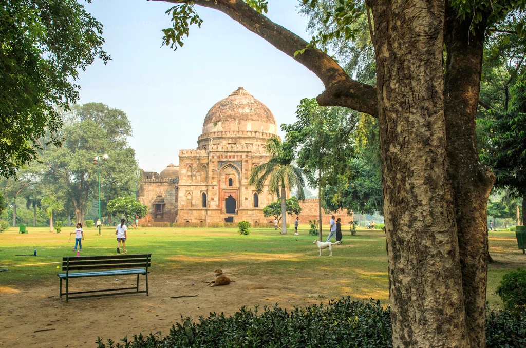 Ancient 15th-century tombs inside Lodhi Garden, Delhi